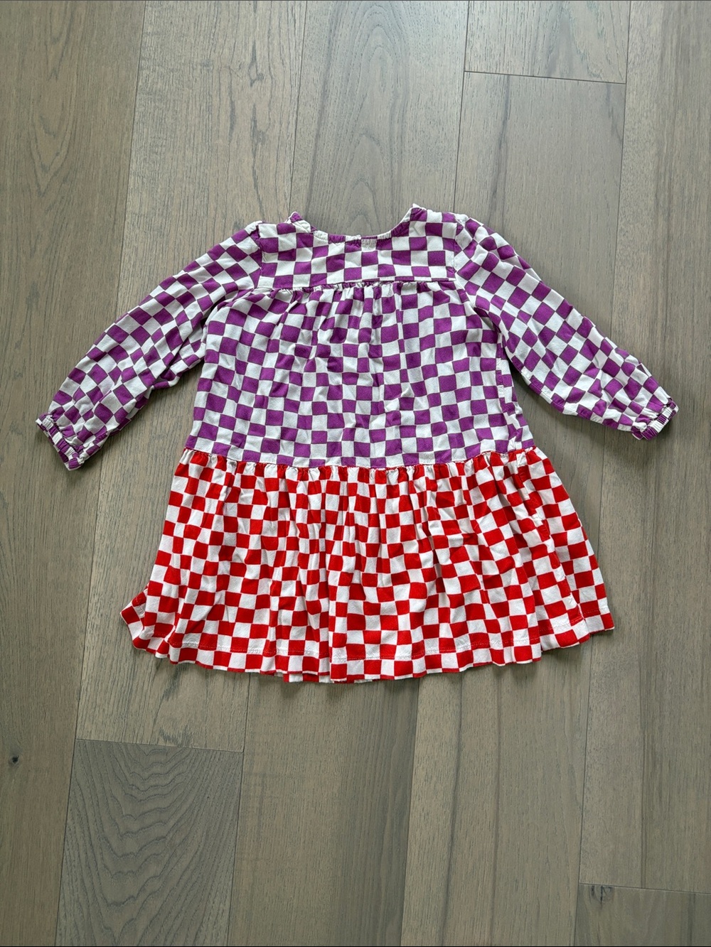Hanna Andersson Purple and Red Checkerboard Dress